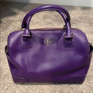 Tory Burch Robinson Rich Purple Satchel